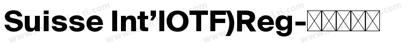 Suisse Int’lOTF)Reg字体转换